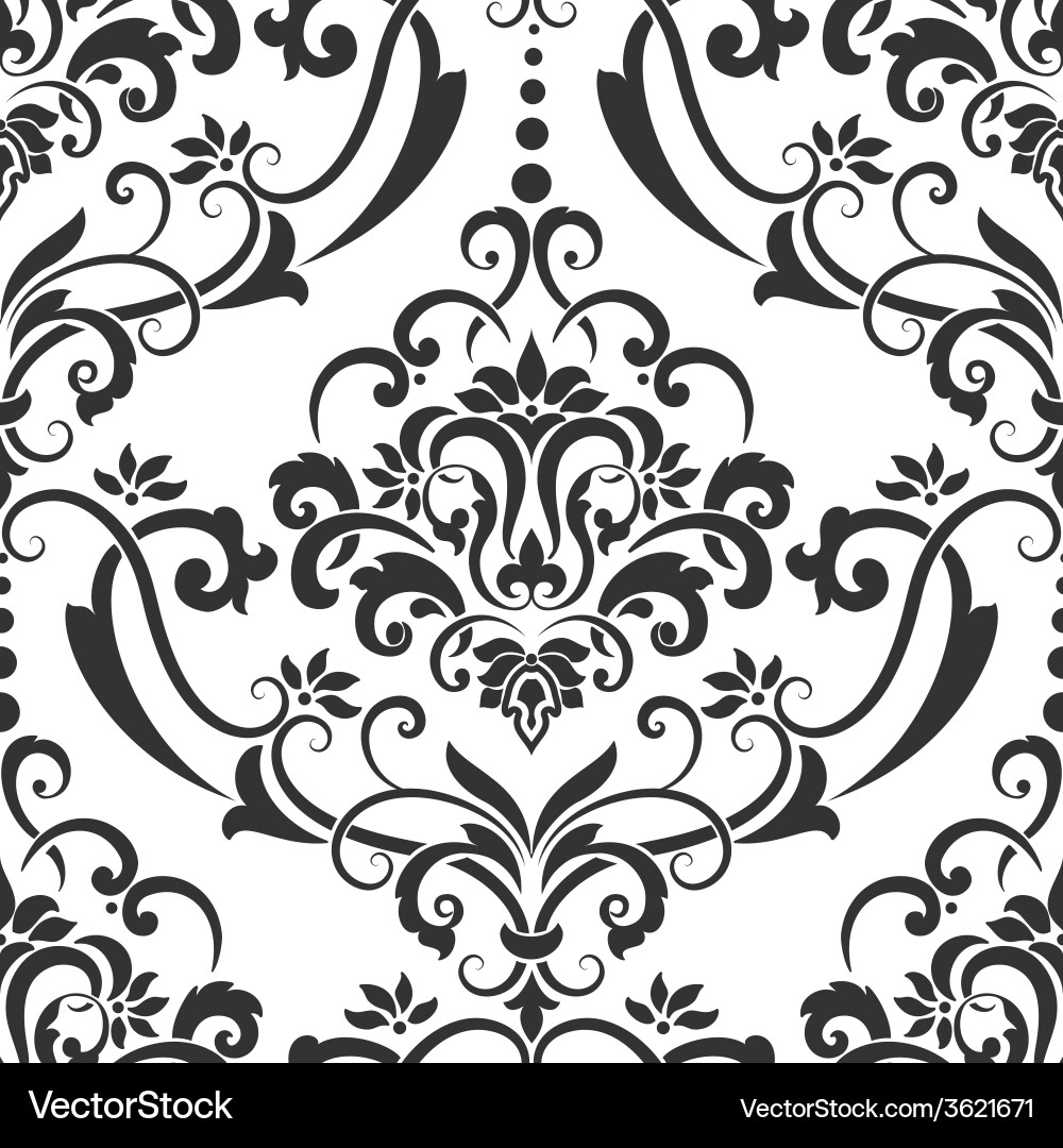 Elegant Damask Pattern Vector Image