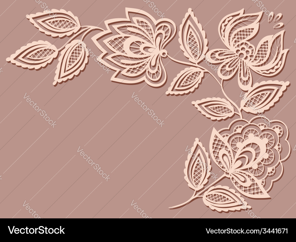 Floral pattern a design element in the old style Vector Image