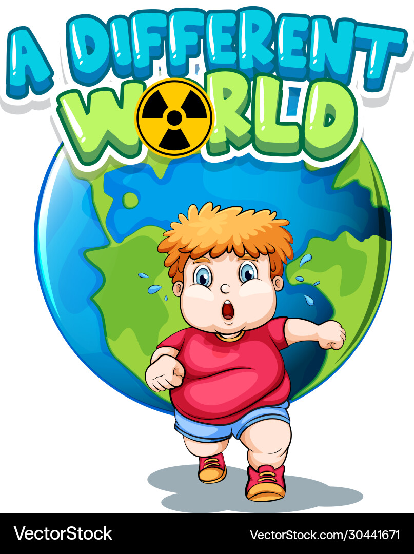 Font design for word a different world with fat Font design for word a different world with fat vector image