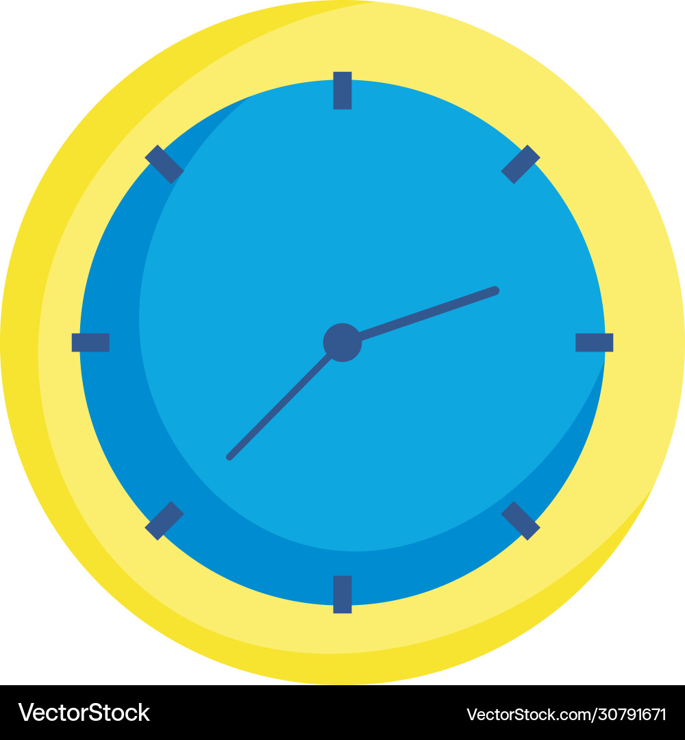 Isolated clock instrument design Vector Image