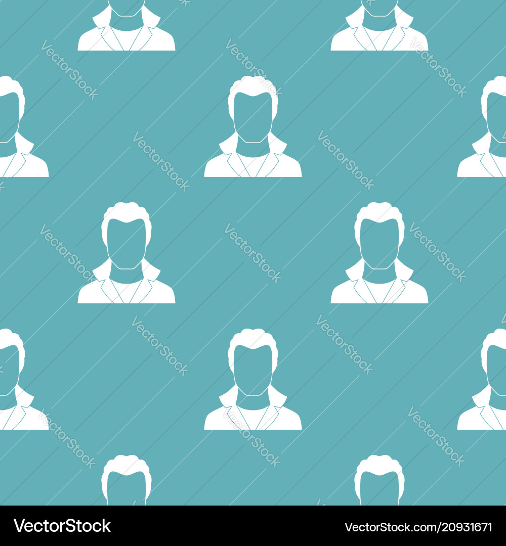 Man Avatar Pattern - Seamless vector image