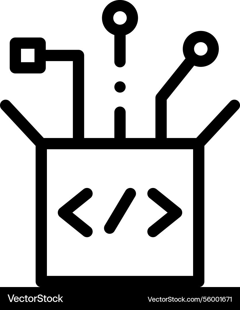 Open window icon thin linear style design Open window icon thin linear style design vector image