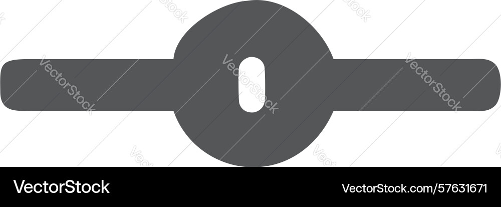 Oval keyhole icon access point symbol design vector image