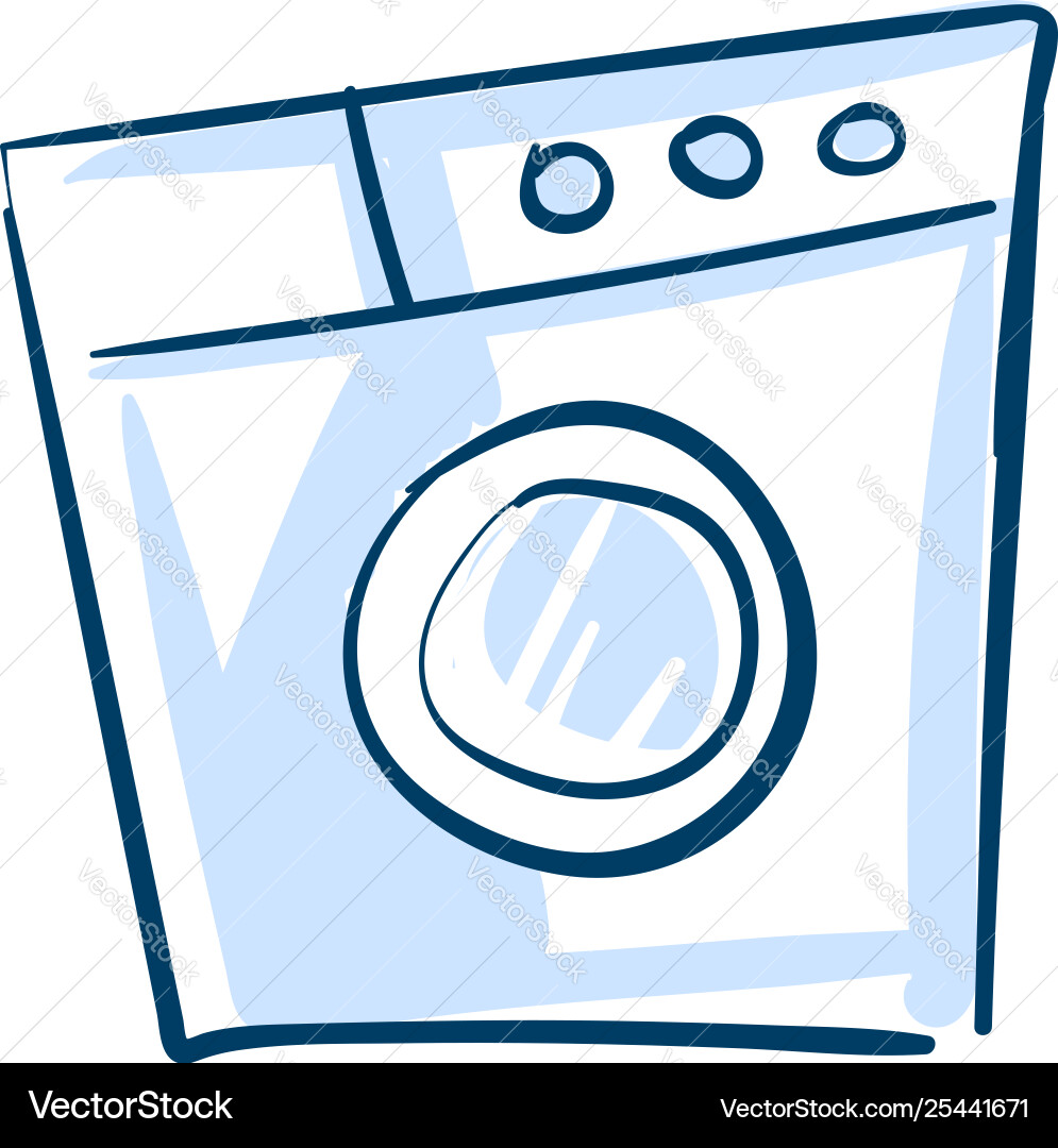Sketch completely automatic front load Vector Image