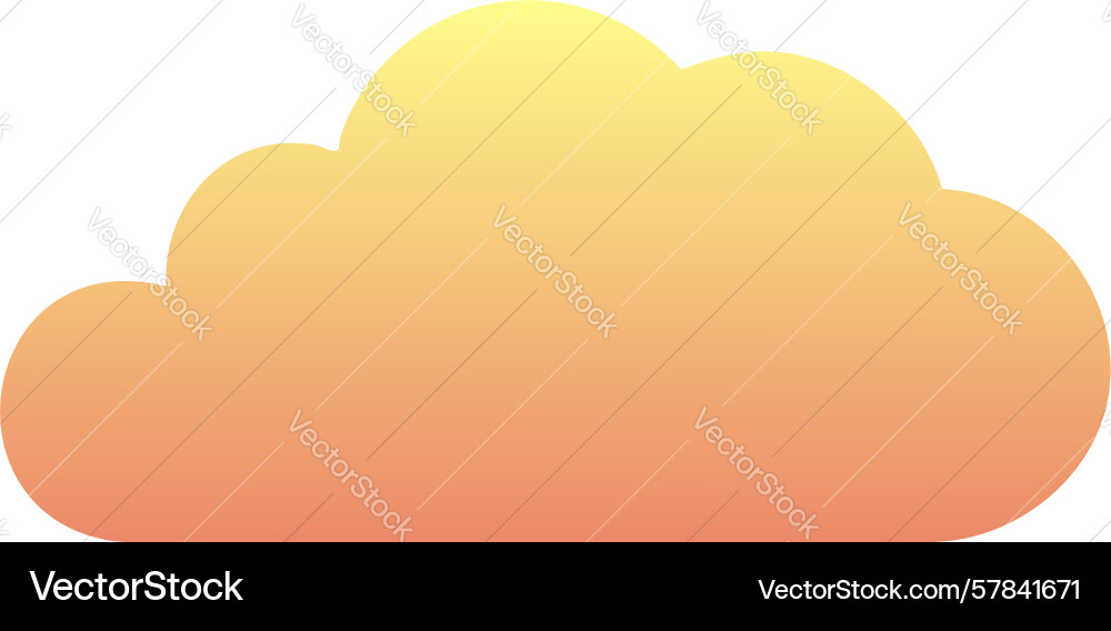Soft gradient cloud shape modern abstract design vector image