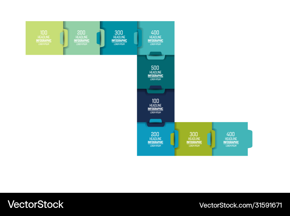 Step template chart diagram scheme Vector Image