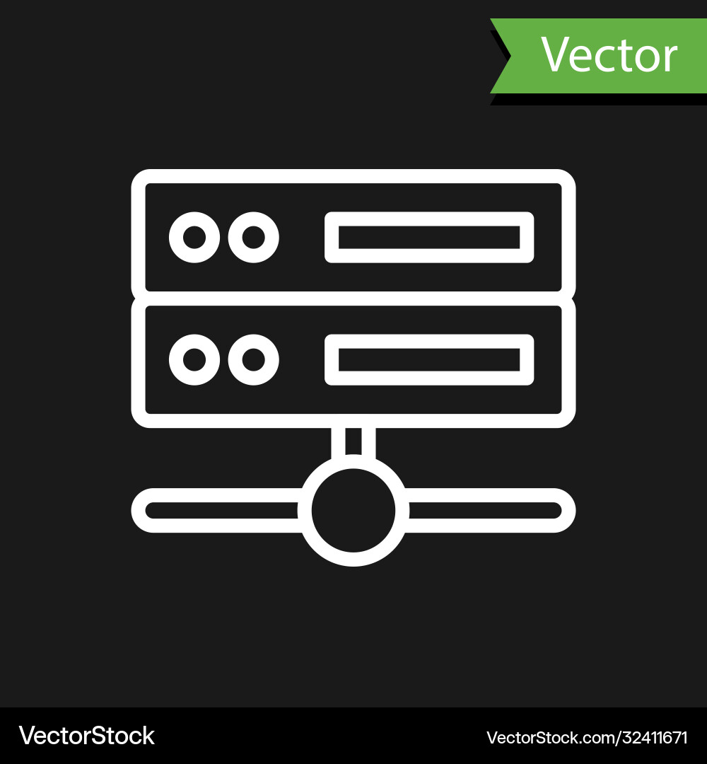 White Line Server Daten Web Hosting-Symbol isoliert White Line Server Daten Web Hosting-Symbol isoliert vektorbild