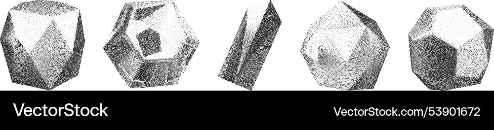 3d gradient geometric shapes with noise 3d gradient geometric shapes with noise vector image