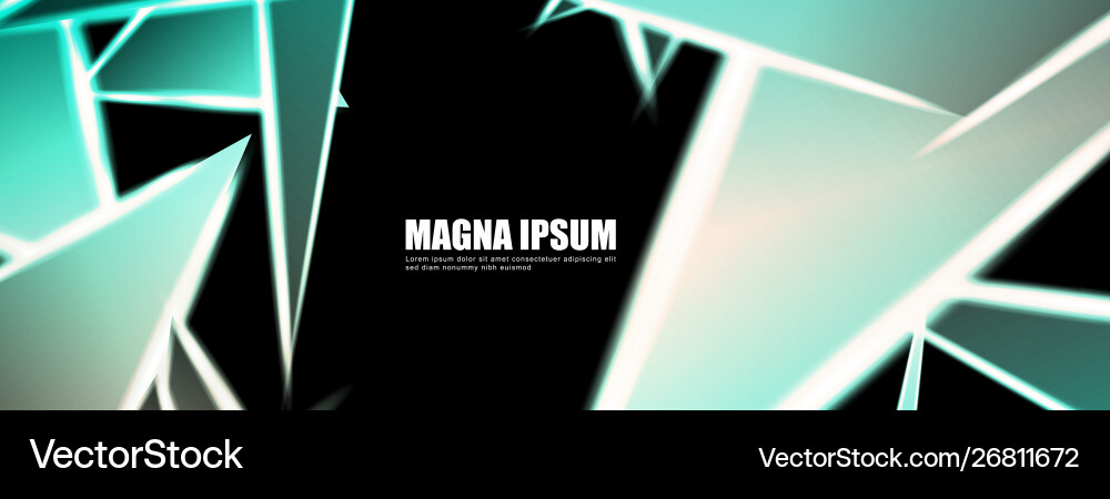 Background a luminous triangle shape design Vector Image