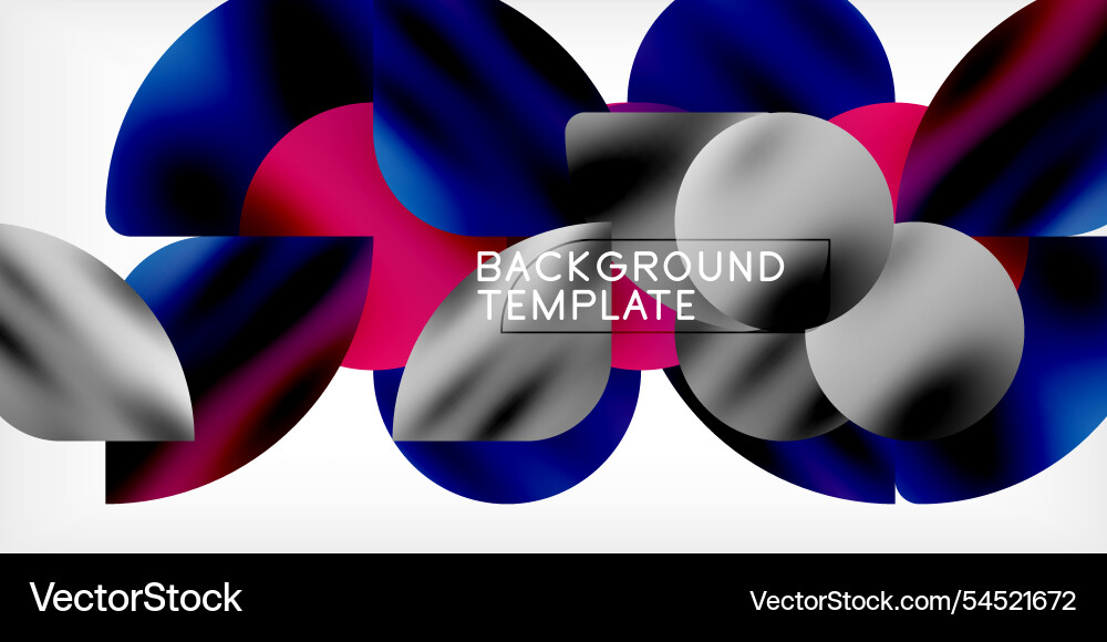 Bright circles with shadows abstract background Vector Image