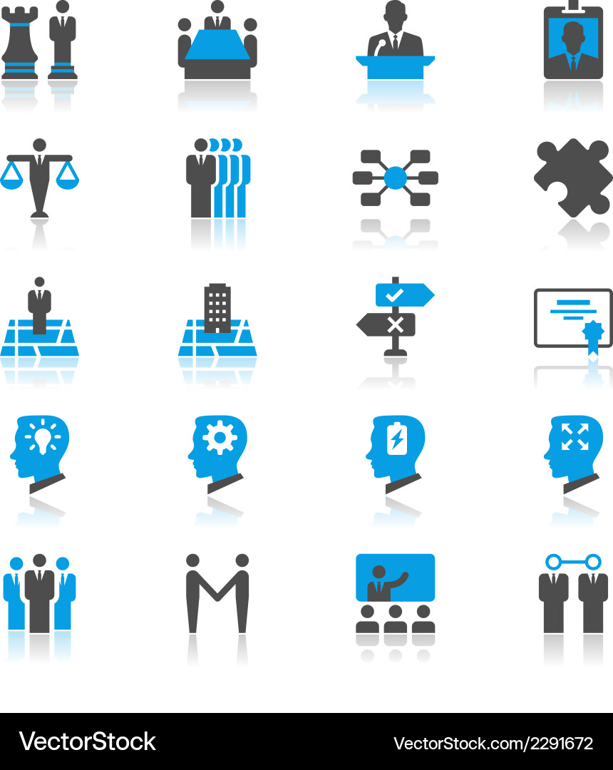 Business & Strategy Icons - Reflection Vector Image