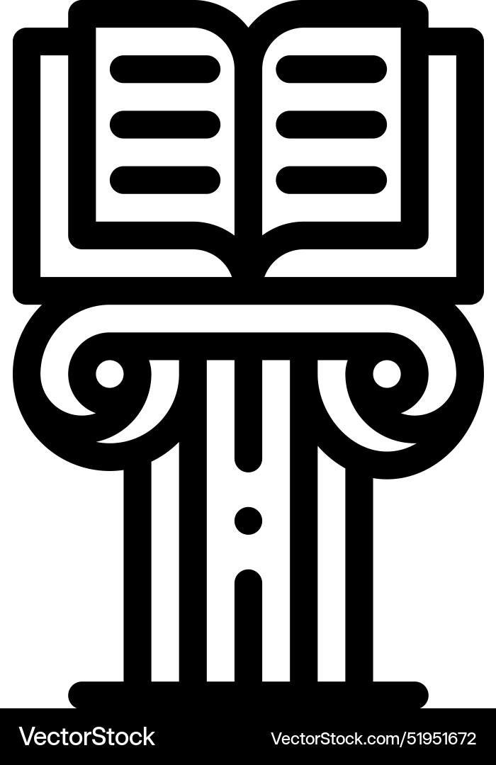 Classical icon thin linear style design isolated Vector Image