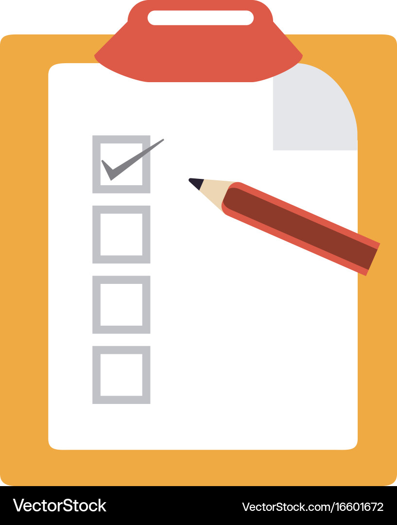 Clipboard with checklist icon image Vector Image