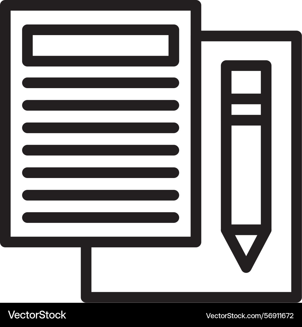 Copy editing linear style icon design vector image