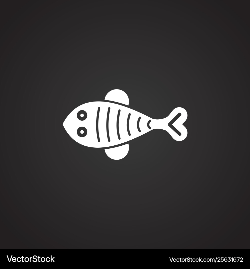 Fish icon on background for graphic and web design Vector Image