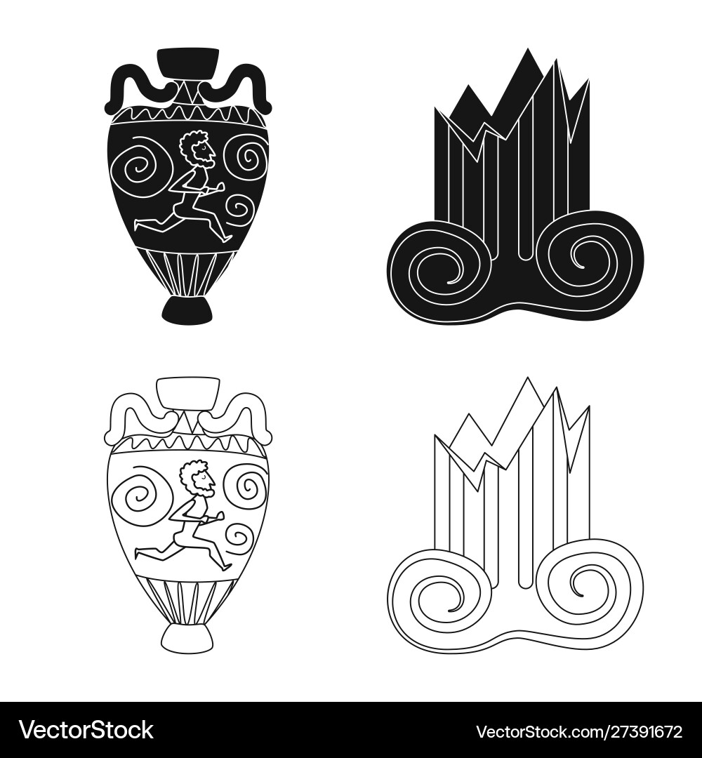 Isolated object story and items icon set Vector Image
