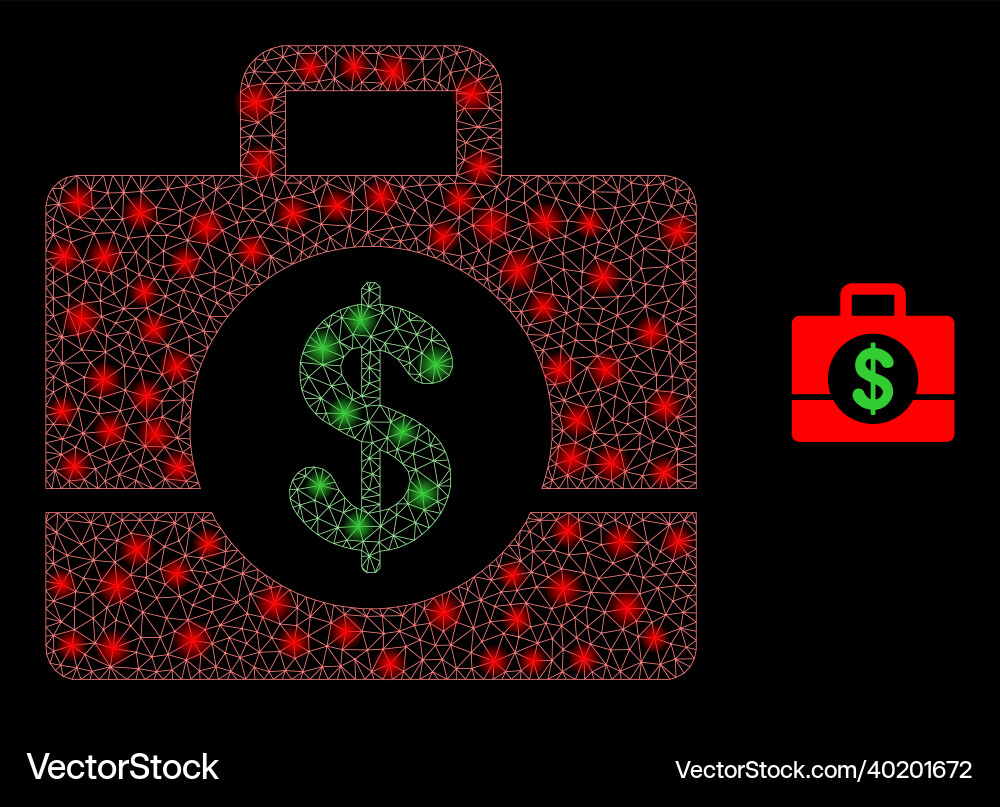 Mesh web business case with glitter Mesh web business case with glitter vector image