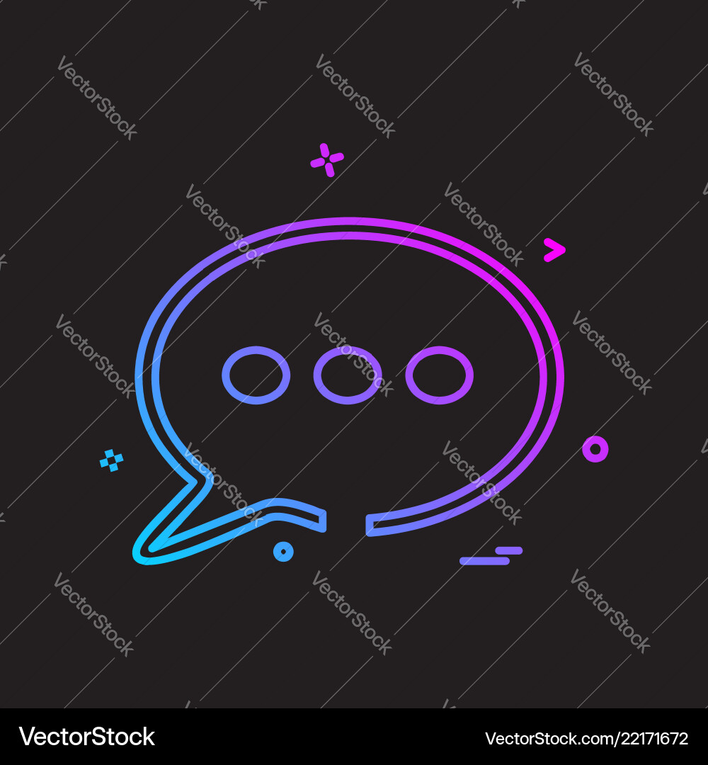 Message icon design Vector Image