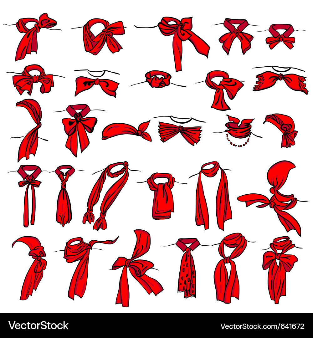 Neckwear Styles vector image