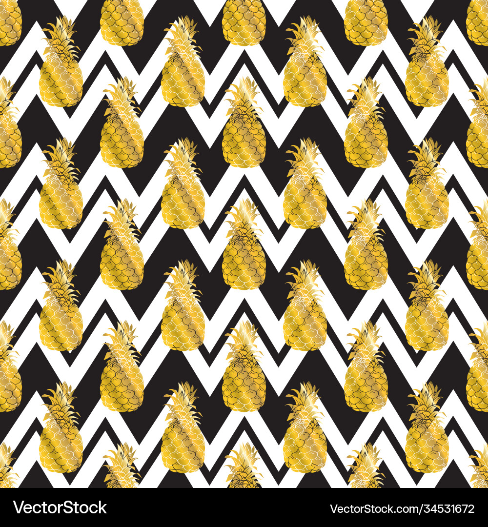 Seamless repeating pattern with pineapples Seamless repeating pattern with pineapples vector image