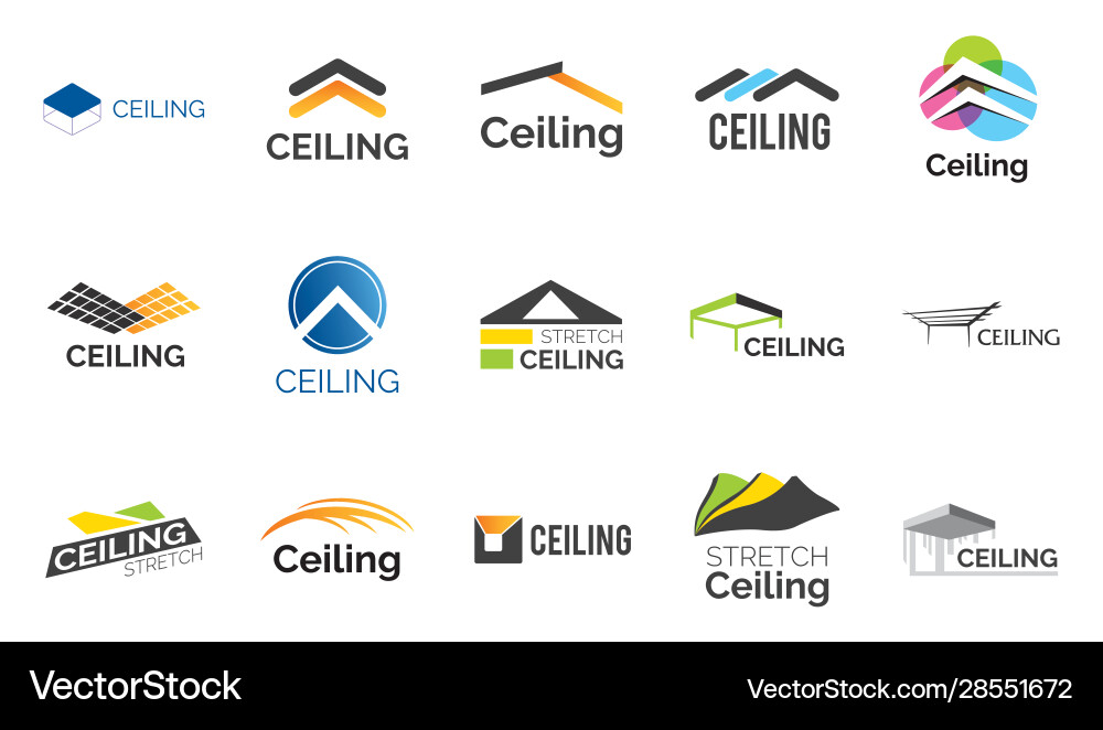 Decke Logos und Stretchdecken Lizenzfreies Vektorbild