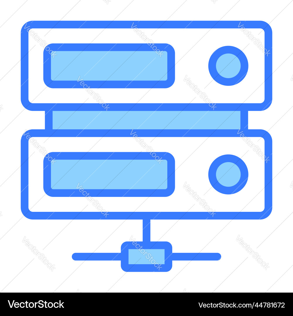 Shared server icon user interface as a simple Vector Image