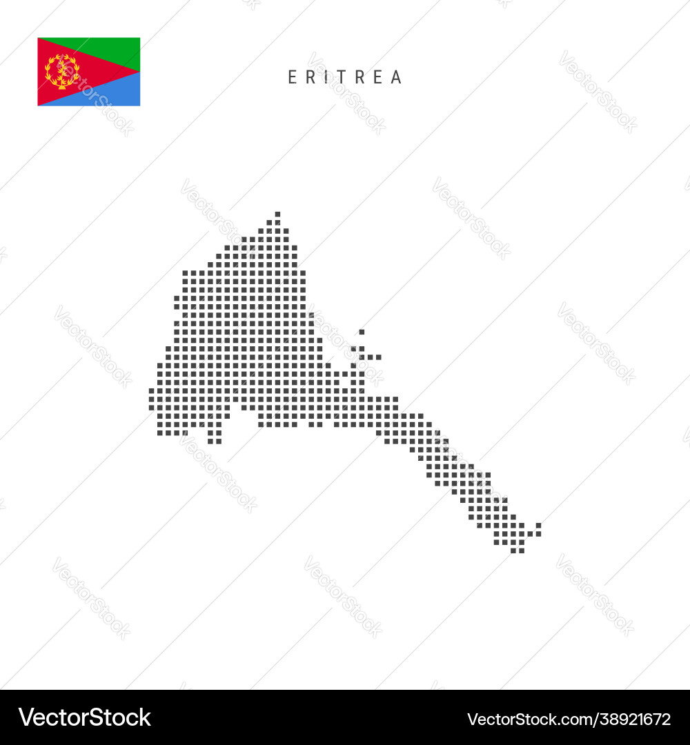 Square dots pattern map eritrea eritrean Square dots pattern map eritrea eritrean vector image