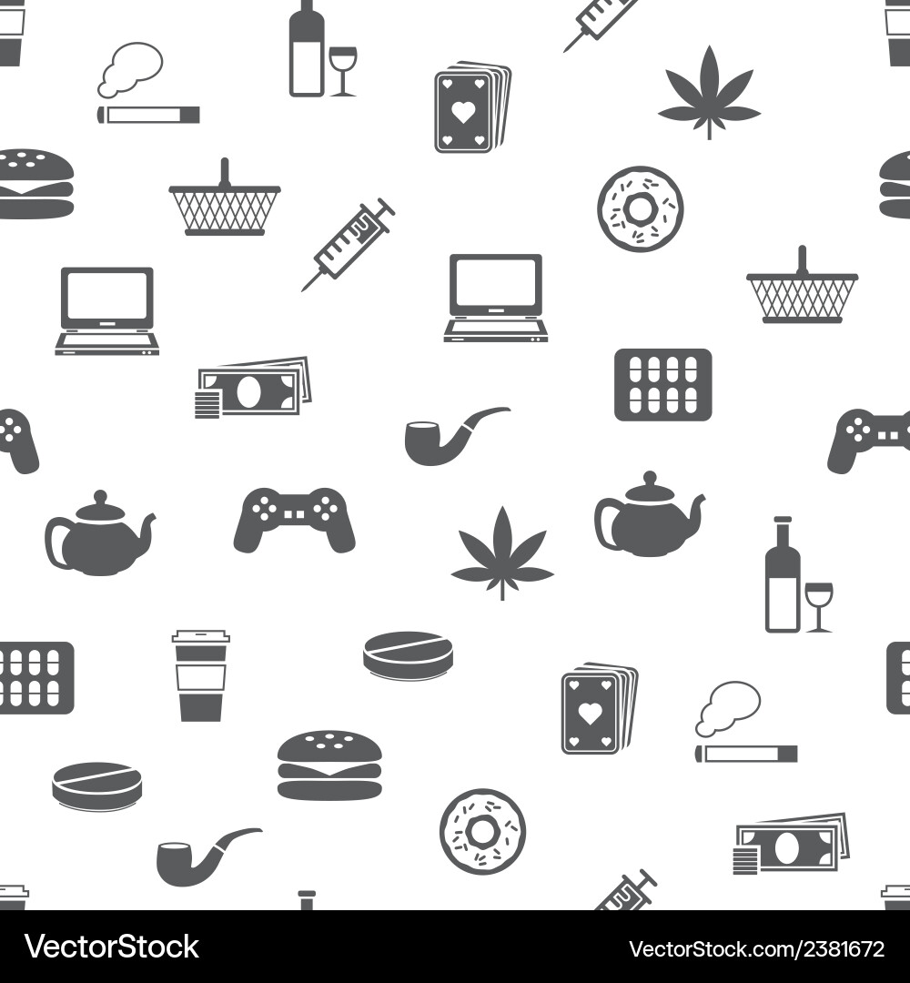 Substance Pattern - Addiction Motif Vector Image