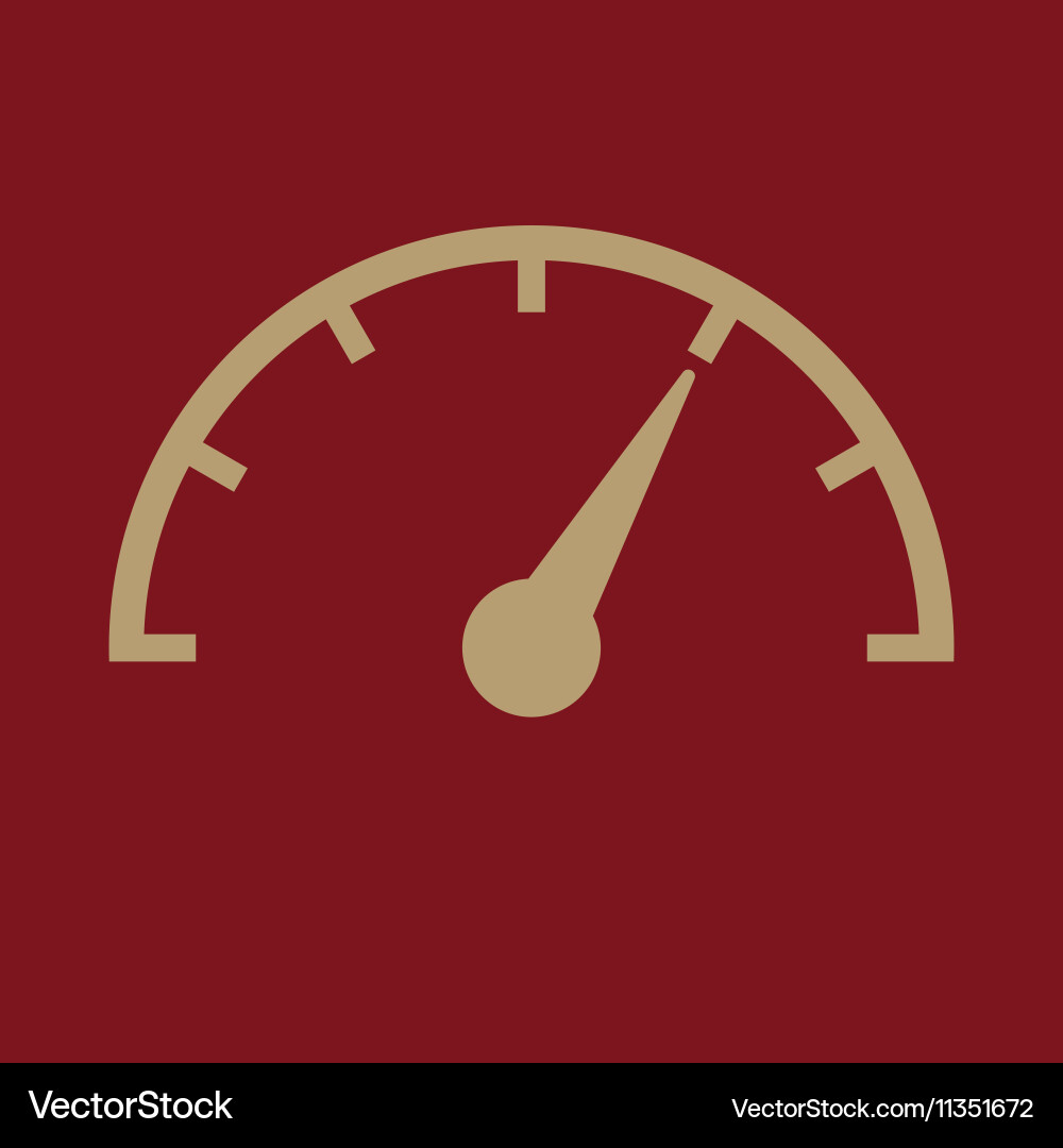 Tachometer speedometer and indicator icon Vector Image