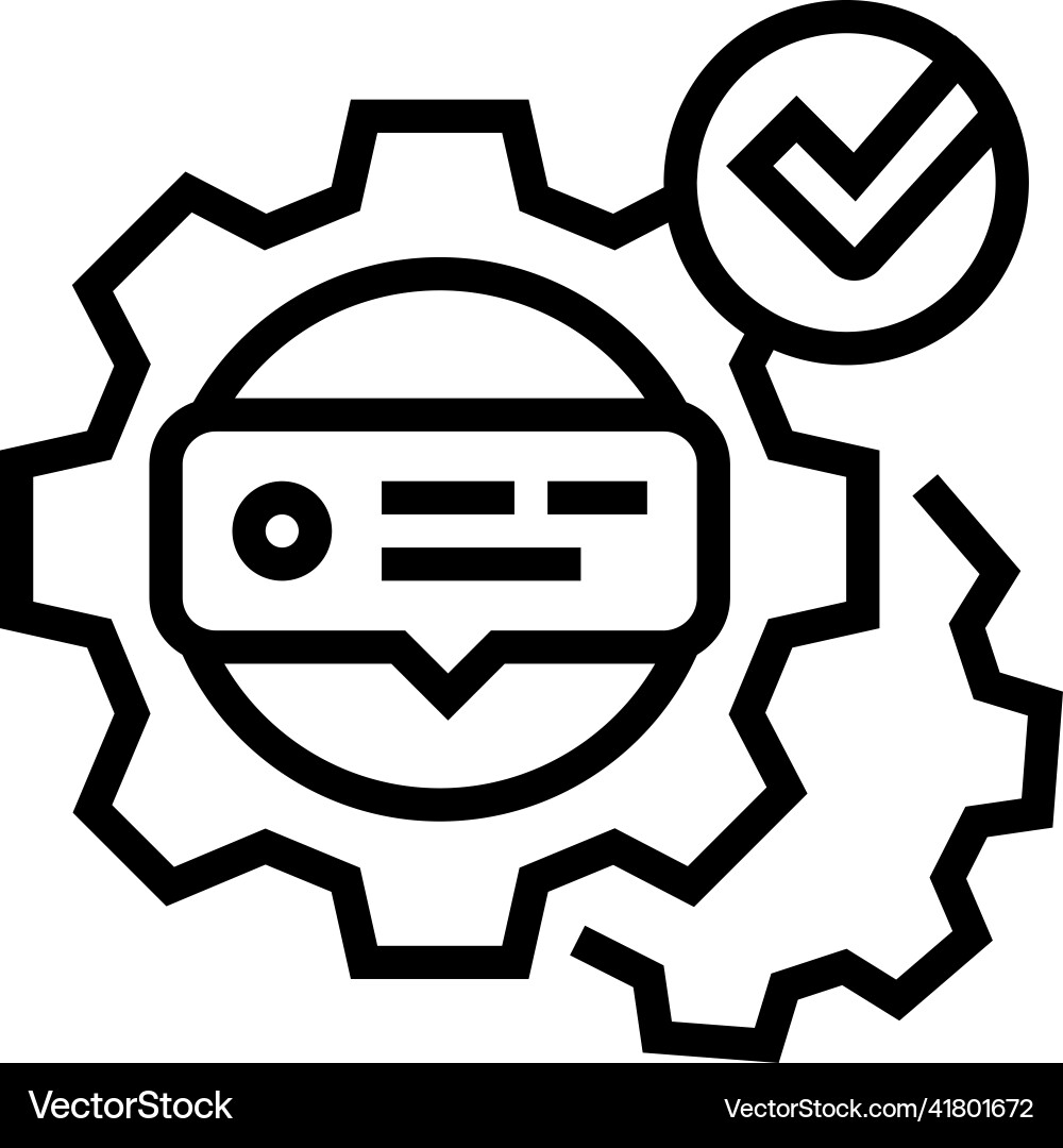 Tutorial processing line icon Tutorial processing line icon Vector Image