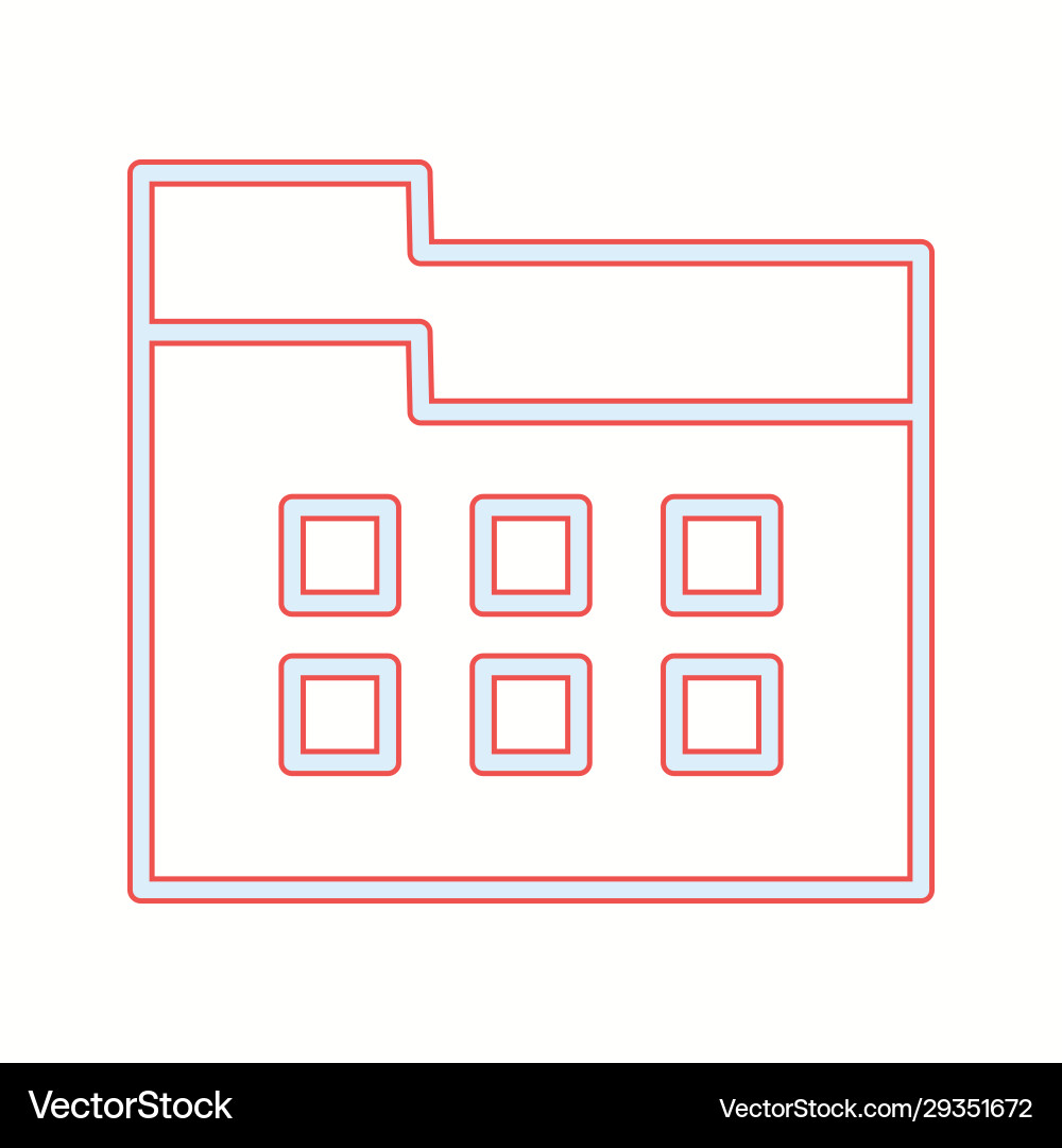 Unique file manager line icon vector image