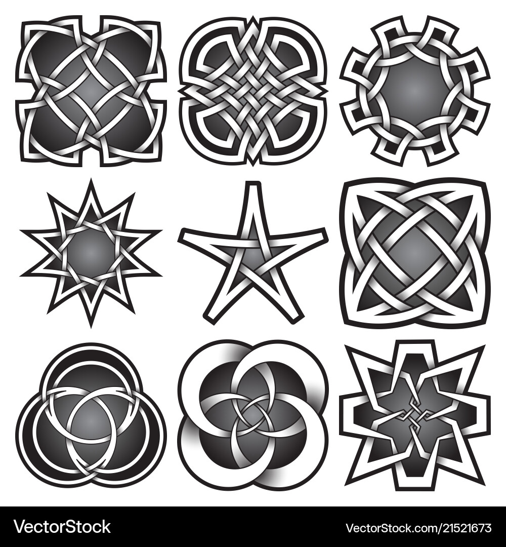 Celtic Knot Logo Templates Vector Image
