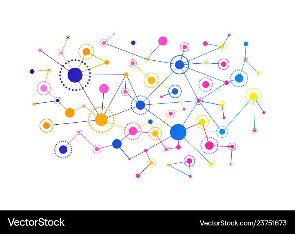 Connected Network Concept Vector Image