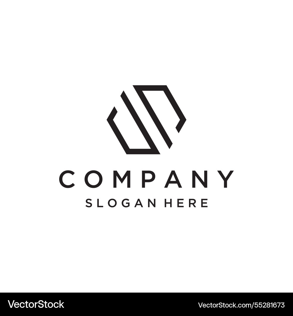 Creative and simple hexagon box or cube geometry Creative and simple hexagon box or cube geometry Vector Image