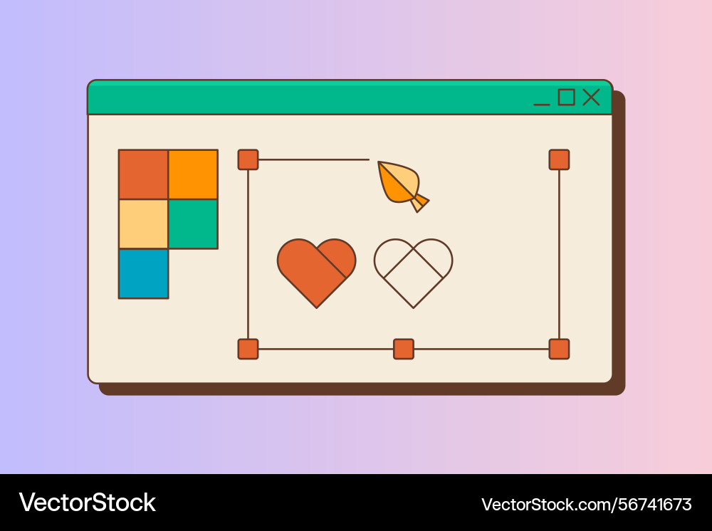Eyecatching and colorful ui element Eyecatching and colorful ui element vector image