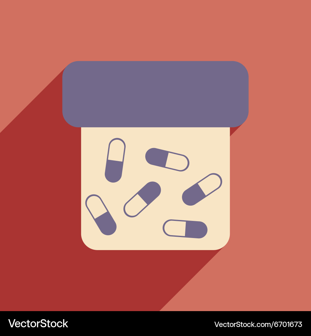 Flat with shadow icon and mobile application Vector Image
