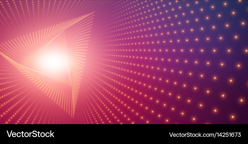 Infinite triangle twisted tunnel Vector Image