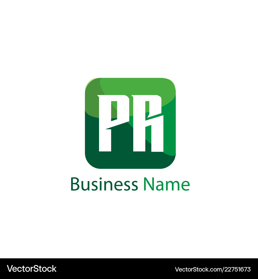 Initial letter pr logo template design Initial letter pr logo template design vector image