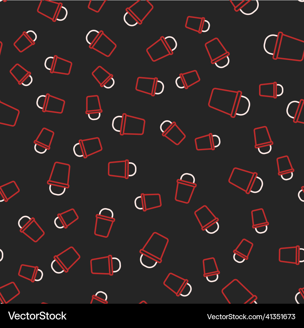 Line bucket icon isolated seamless pattern Line bucket icon isolated seamless pattern Vector Image