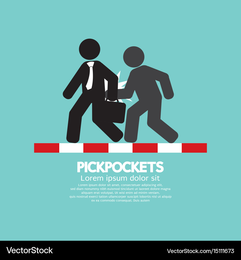 Mann sein Pickpocket Vektorbild