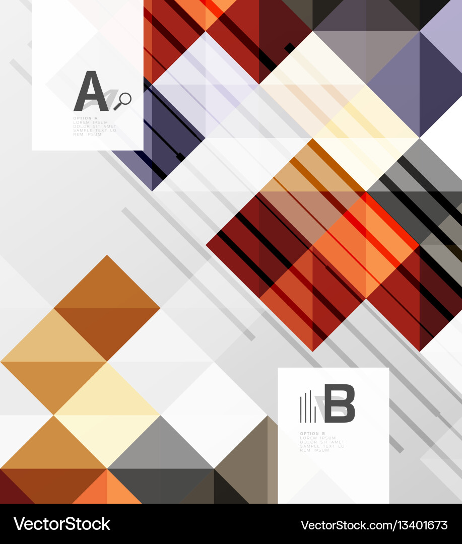 Minimalistic square shapes abstract background Vector Image