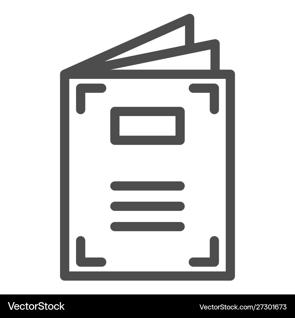 Notebook Line Icon - Pad vector image