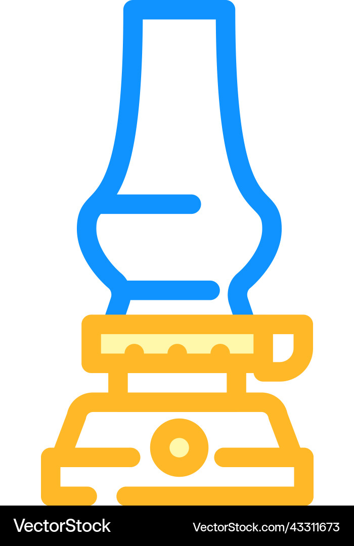 Old style lamp color icon vector image