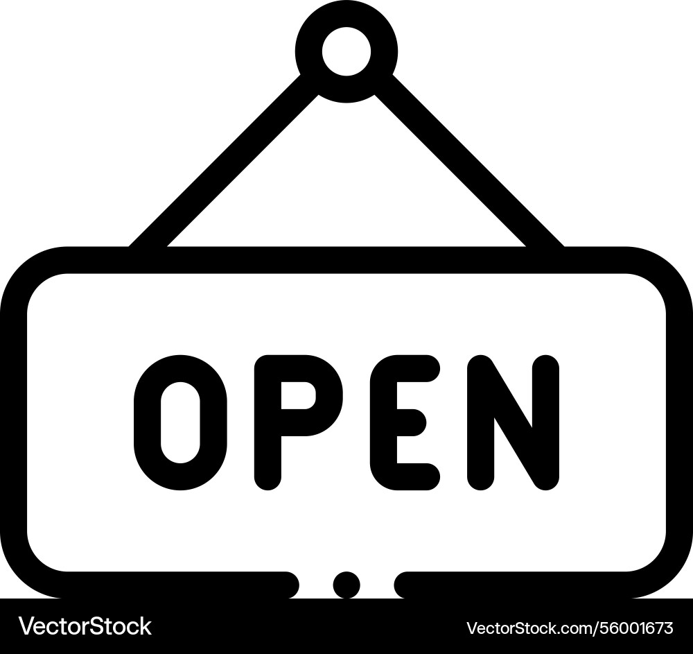 Open icon thin linear style design isolated Open icon thin linear style design isolated vector image