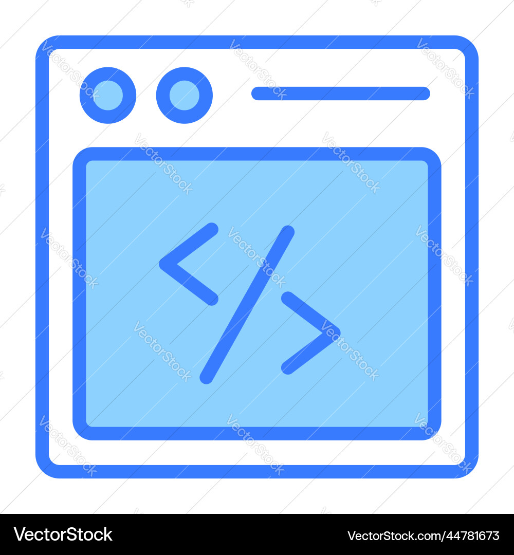 Programing icon user interface as a simple sign vector image