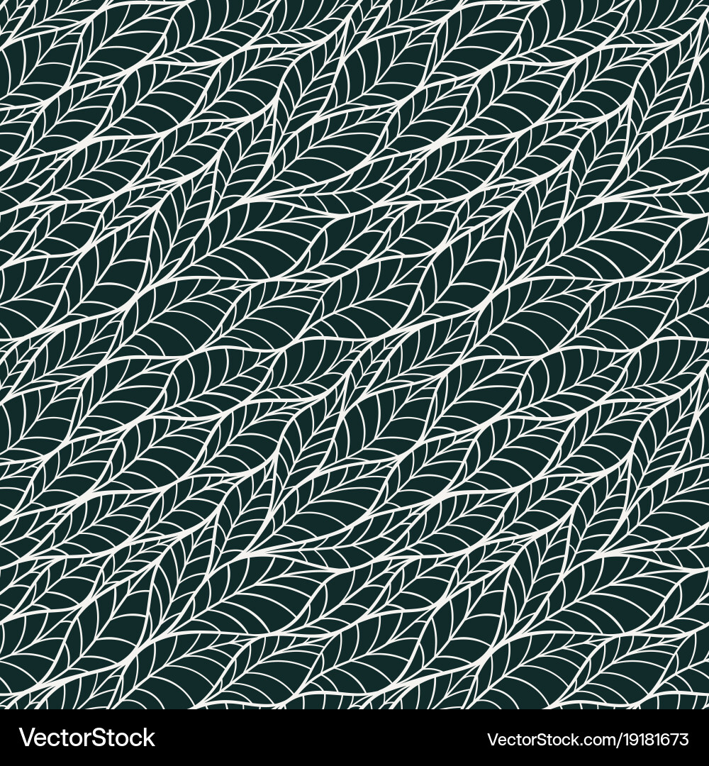 Seamless pattern with abstract leaves vector image