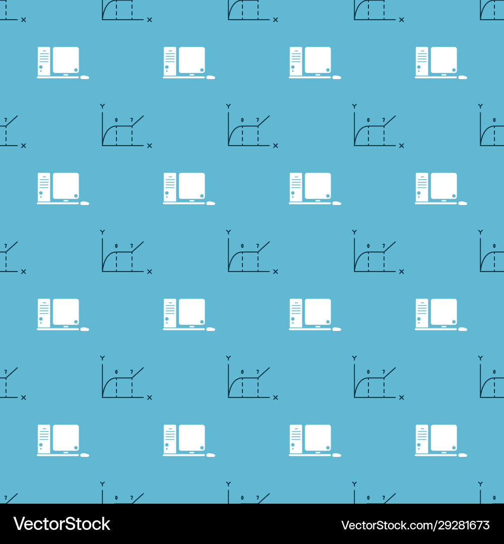 Set pie chart infographic and computer monitor Vector Image