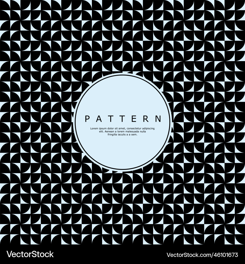 Simple semi circle shape abstract pattern vector image