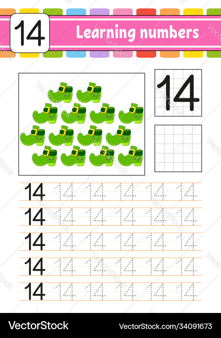 Trace and write numbers handwriting practice Trace and write numbers handwriting practice vector image