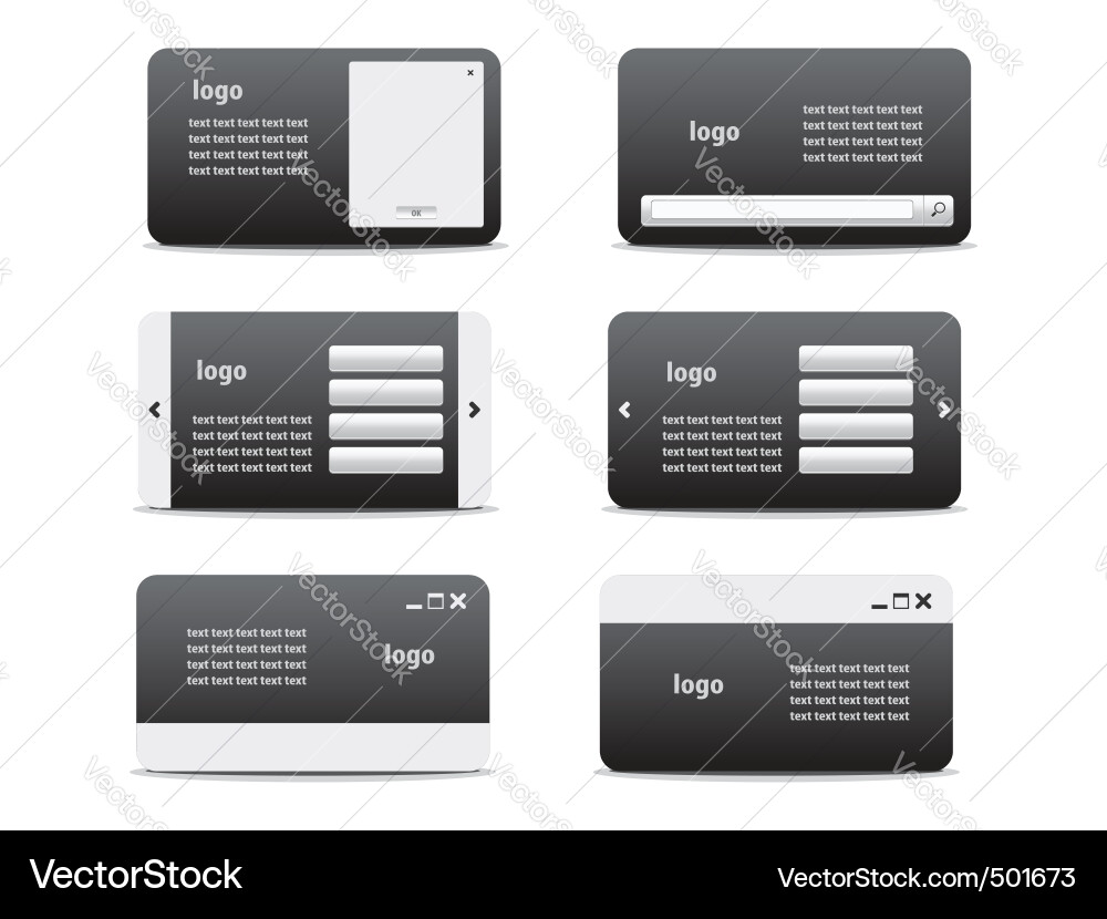 Web business card set 01 Vector Image